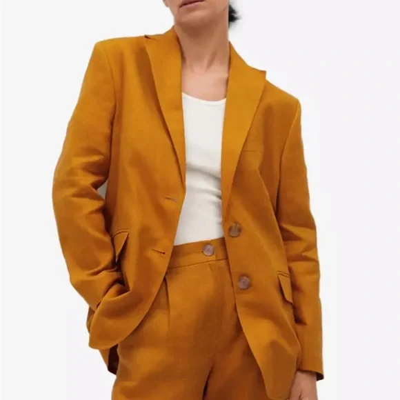 Mango Woman’s Linen Blazer| Rust| like new - Picture 2 of 12